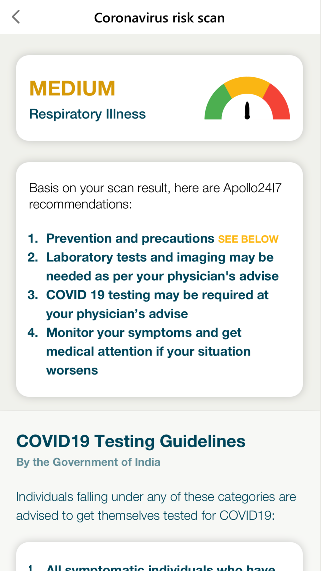 The AI-powered Apollo Hospitals bot enables users to conduct a self-assessment of potential symptoms and risk level for COVID-19 through Bing’s COVID-19 Tracker
