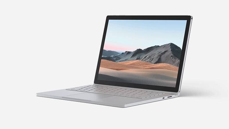 An animated GIF showing the new Surface Book 3 from all angles