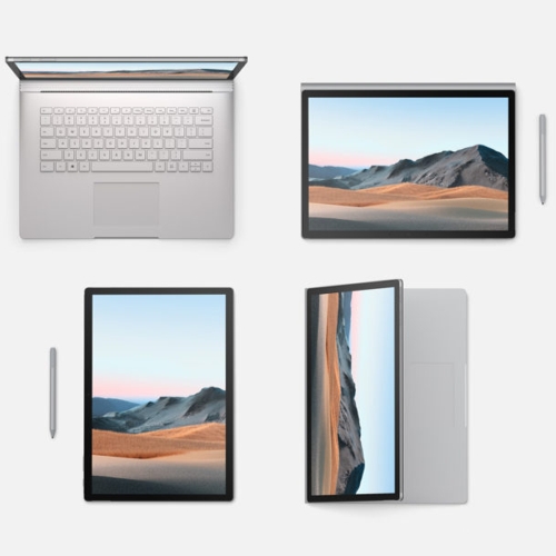A render showing the new Surface Book 3 from multiple angles
