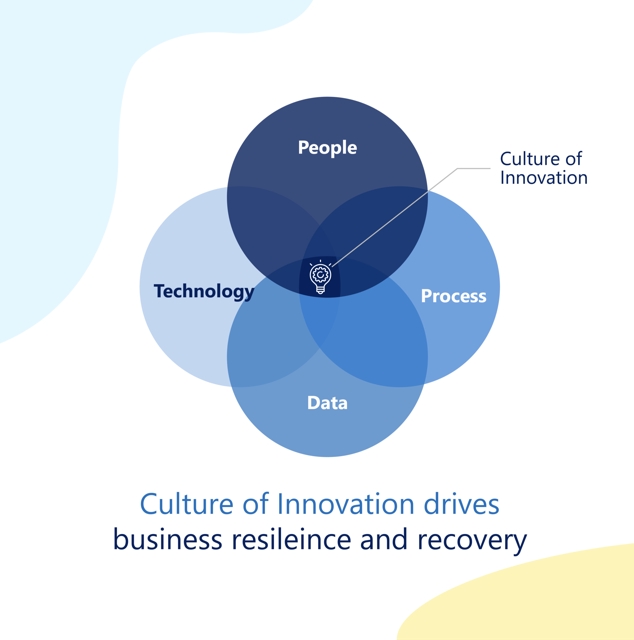 A graph showing the important pillars of culture of innovation