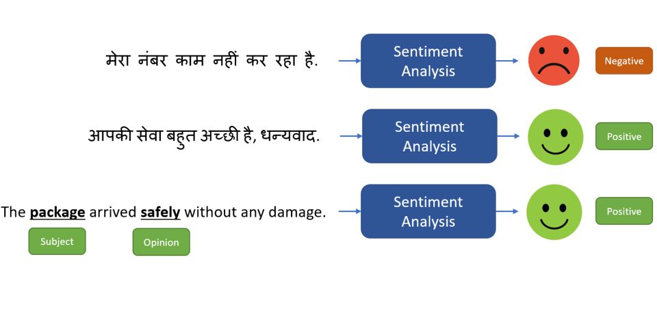 Screenshot of Microsoft Text Analytics in Hindi language