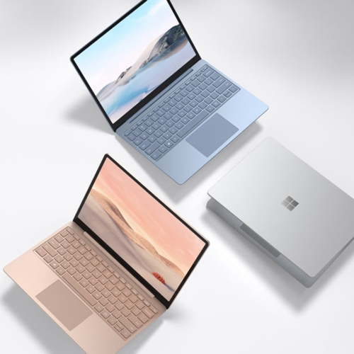 Stock image showing the new Microsoft Surface Laptop Go in various color options
