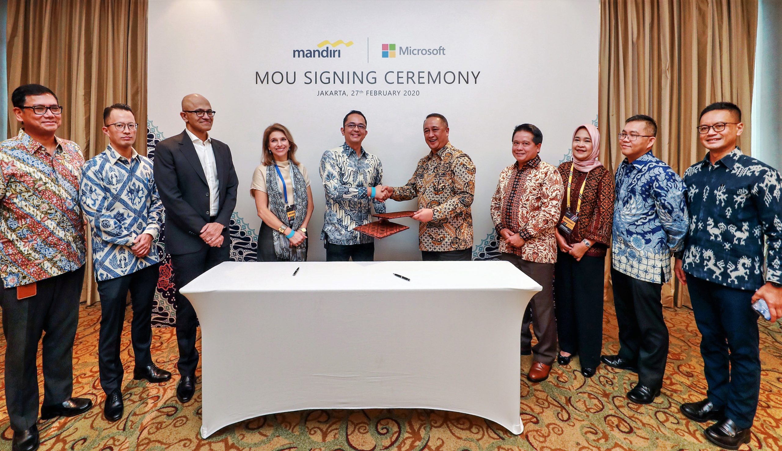 MoU Signing Microsoft and Bank Mandiri