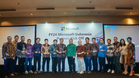 A photo of the Microsoft Indonesia FY24 Partner Kick Off event