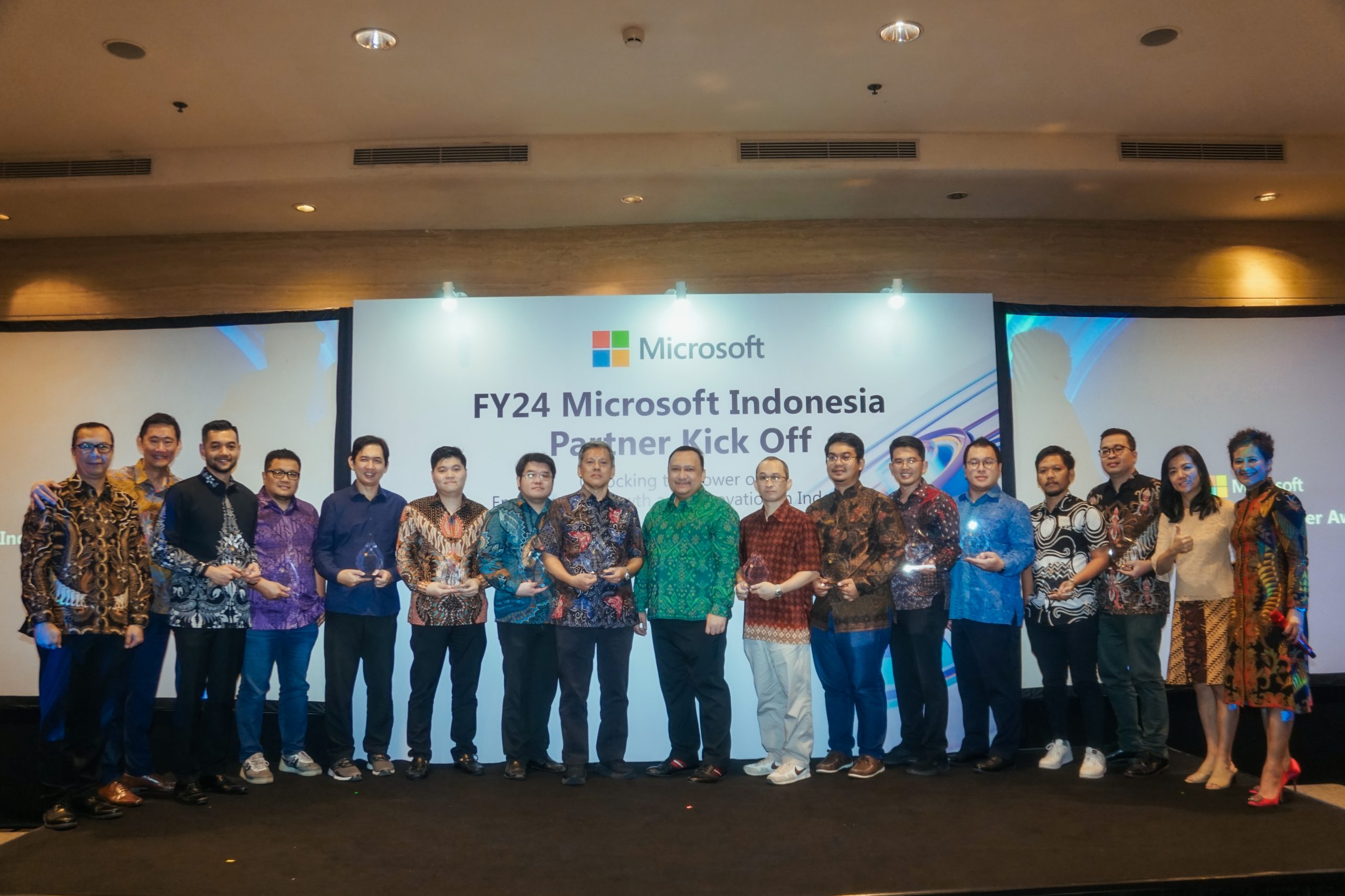 A photo of the Microsoft Indonesia FY24 Partner Kick Off event