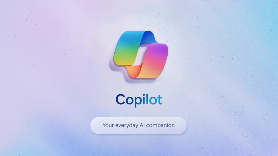 The logo of Microsoft Copilot, designed in a colorful one, with a text "Your Everyday AI Companion"