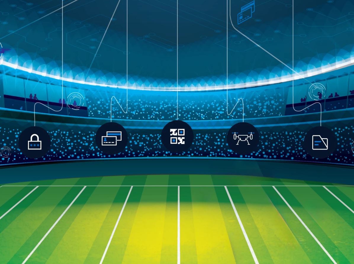 Graphic image of a sports stadium