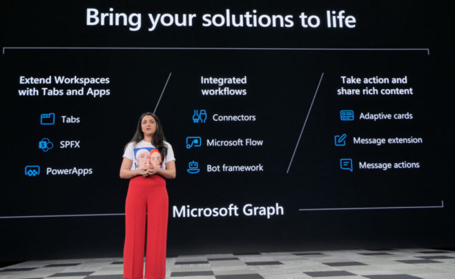 Раана Амхади, старший менеджер по продакт-маркетингу Microsoft, на сцене Build 2019