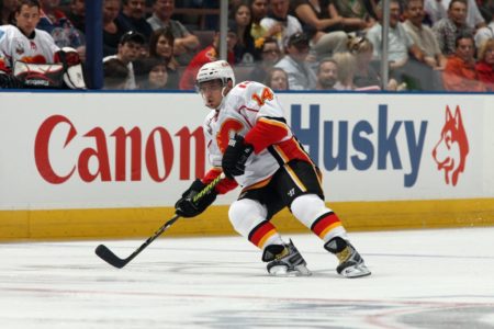 Флёри был звездным игроком Calgary Flames большую часть его карьеры в НХЛ. (Getty Images.)