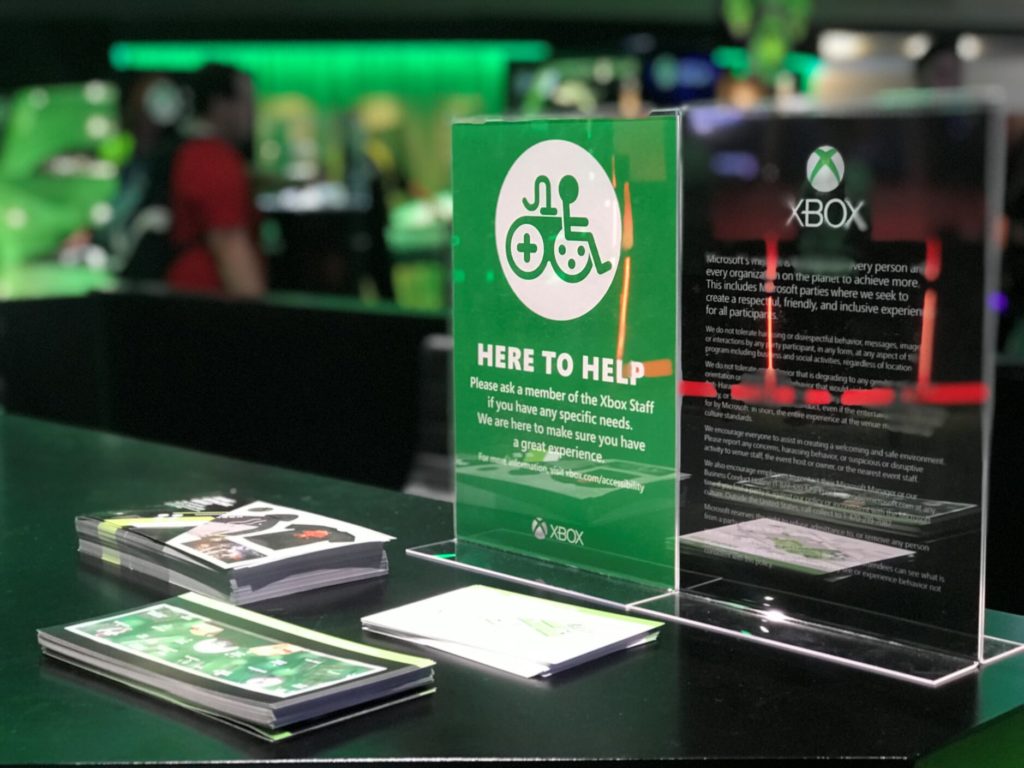 инклюзивный стенд Xbox на выставке Gamescom