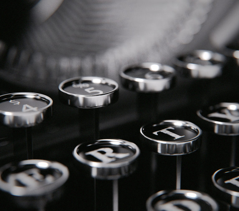 Closeup photo of typewriter keys