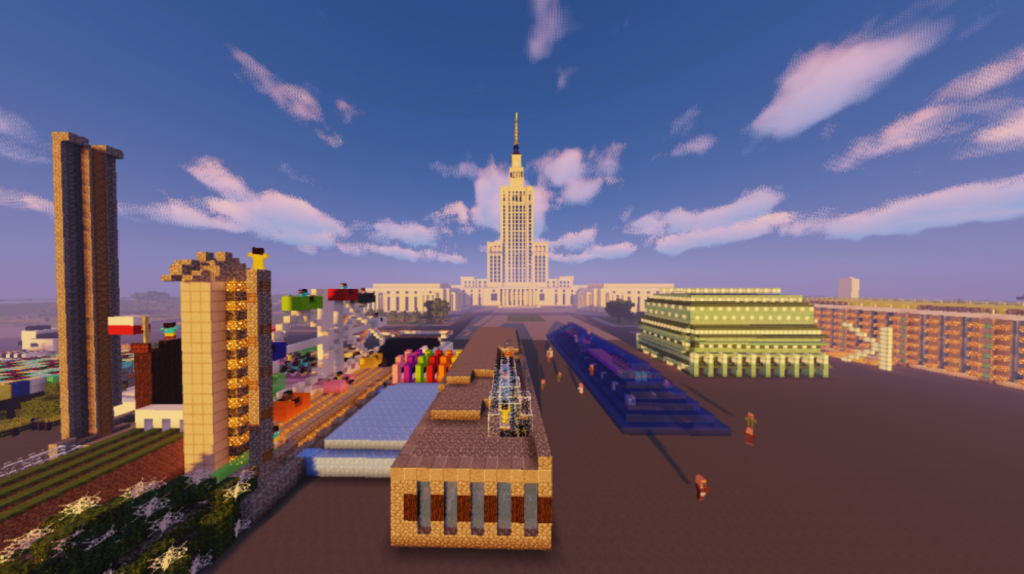town in Minecraft game