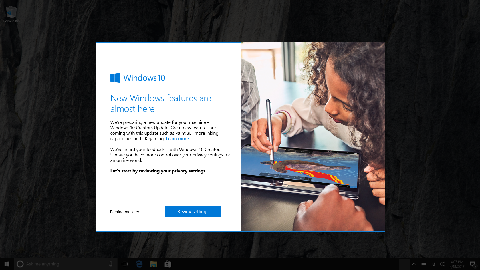 Windows Creators podrá controlasr las actualizaciones