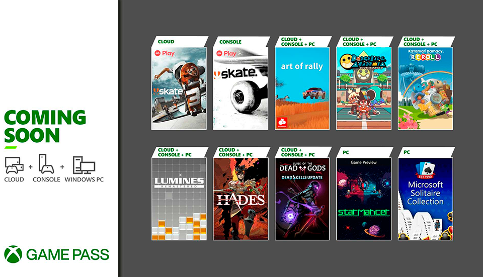 Títulos disponibles próximamente en Xbox Game Pass