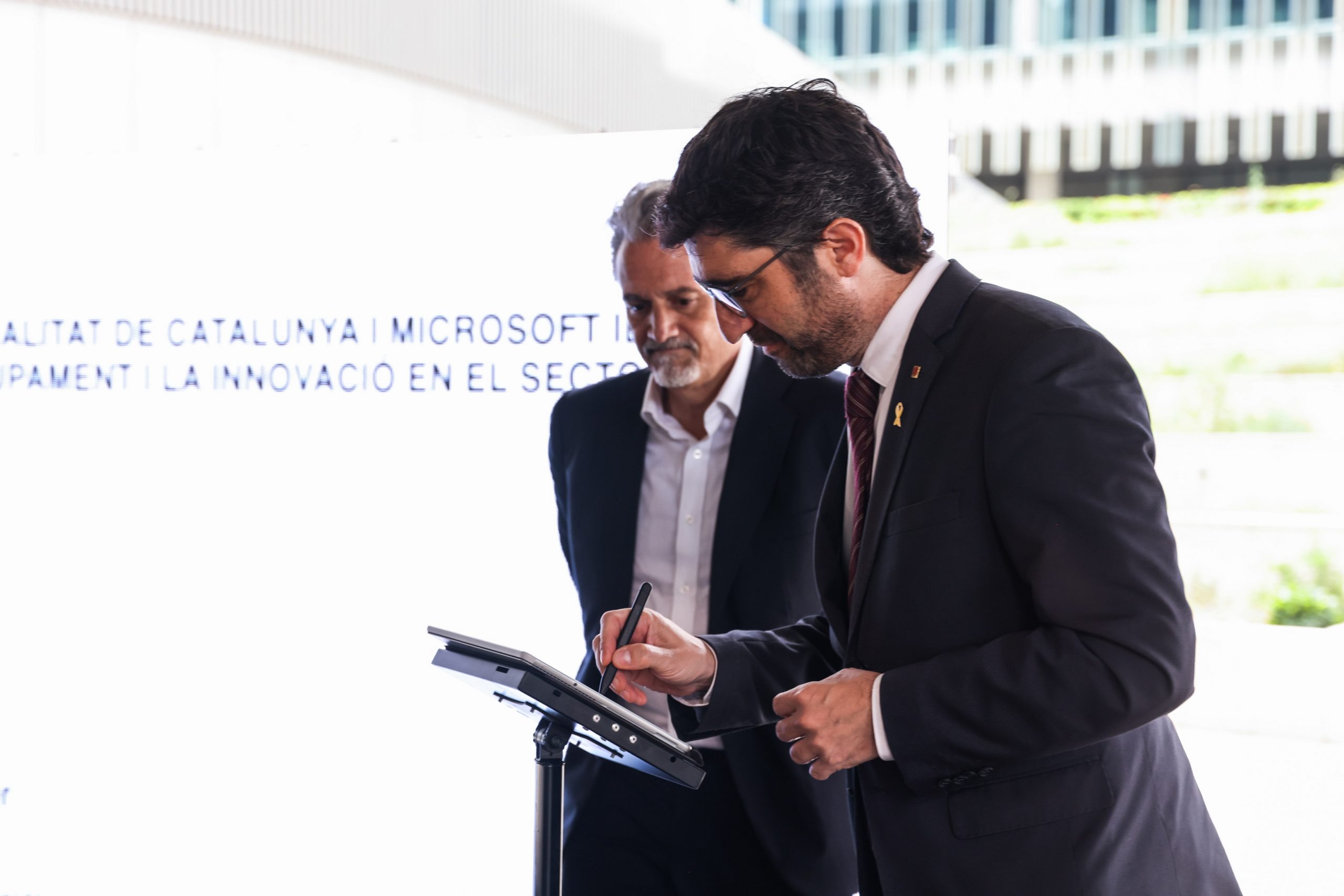 Acto de firma alianza Generalitat de Catalunya y Microsoft