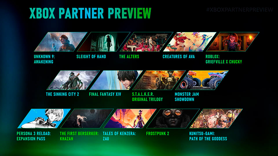 Los anuncios del Xbox Partner Preview