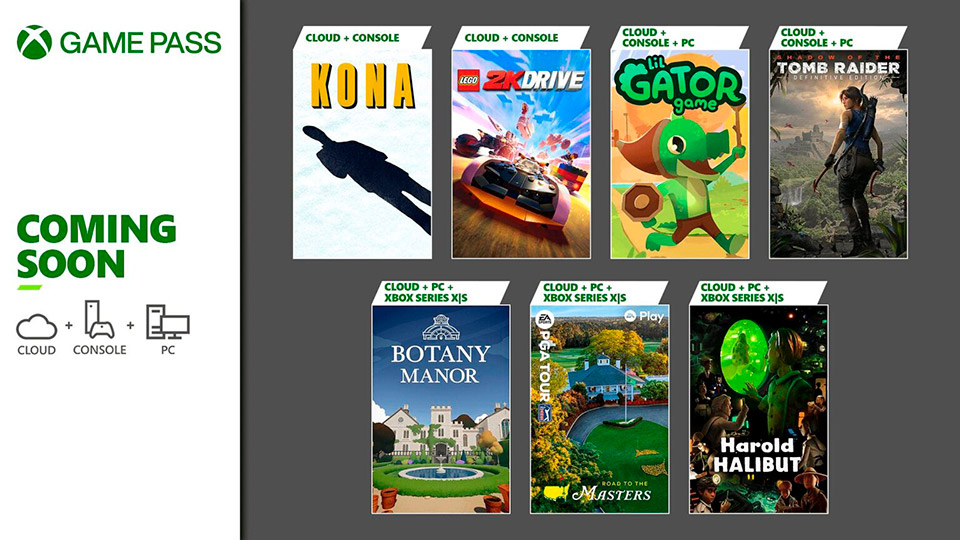 Próximamente en Xbox Game Pass: LEGO 2K Drive, EA Sports PGA Tour, Harold Halibut y más