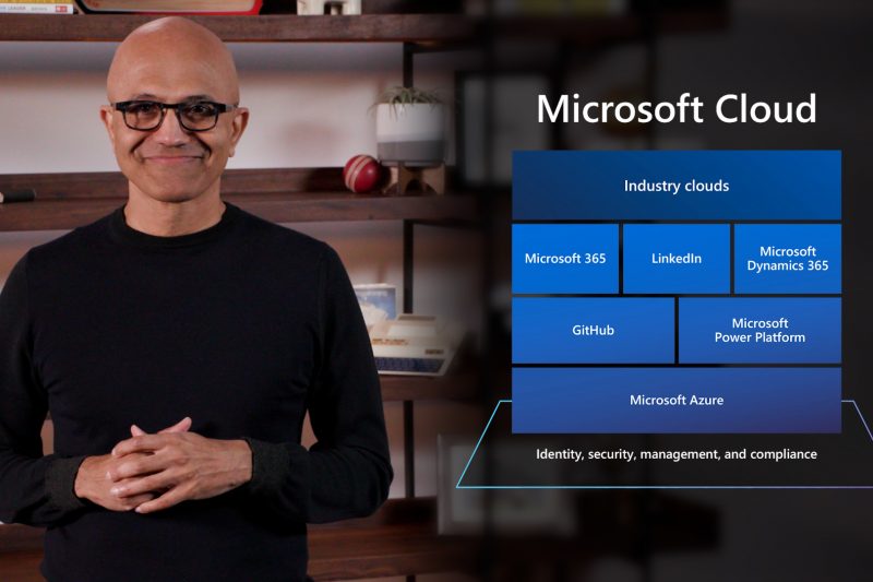 CEO Satya Nadella delivers a keynote speech at Microsoft Build 2021.