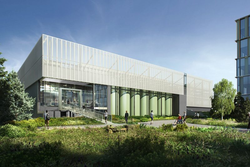 An artist rendering of Microsoft’s Thermal Energy Center on its Remond, Washington, campus