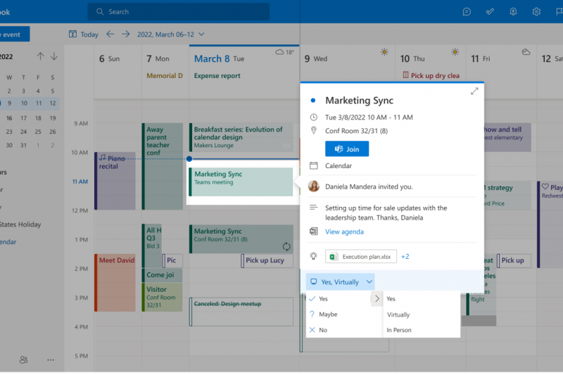 A screenshot of Microsoft Outlook
