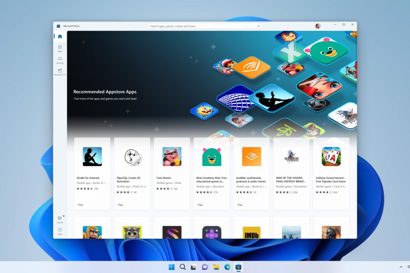 Image of Amazon Appstore Preview in the Microsoft Store on Windows