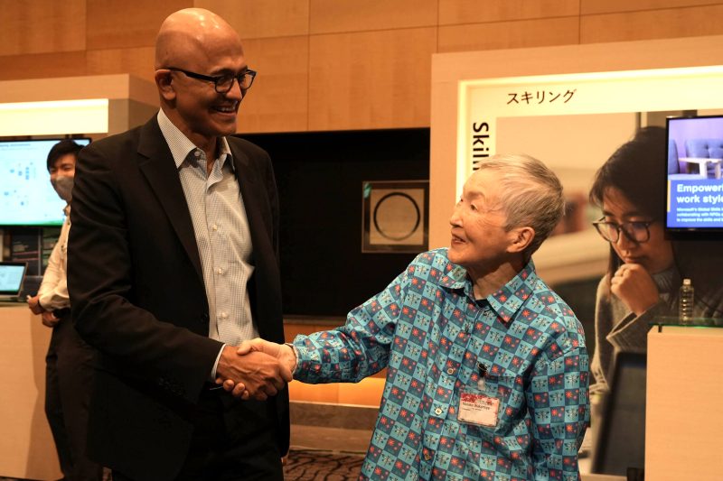 Microsoft Chairman and CEO Satya Nadella meets with 87 year old IT evangelist.