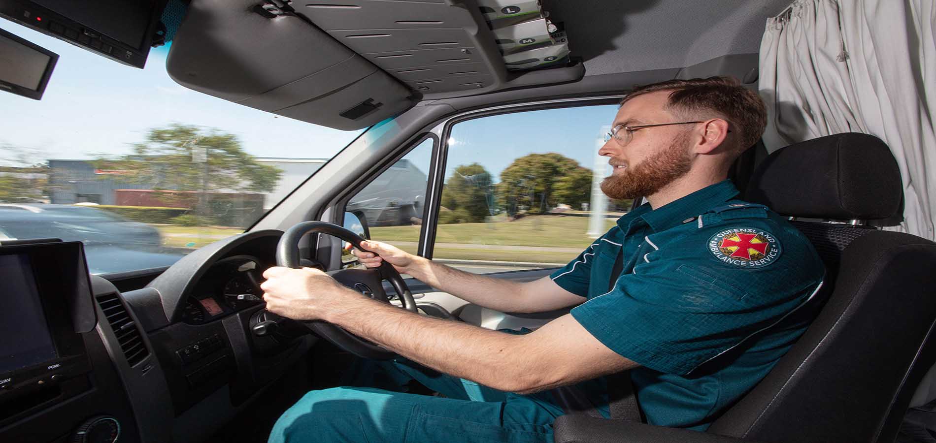 ambulance worker driving