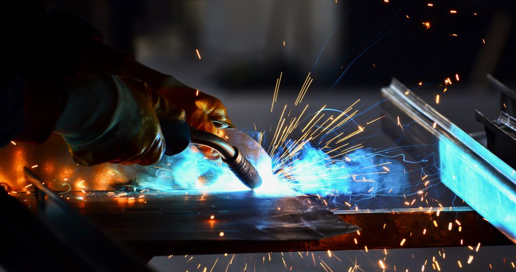 Close up image of steel making