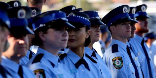 Line of NSW Police Officers
