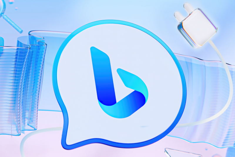 Bing Chat logo with blue background and plug.