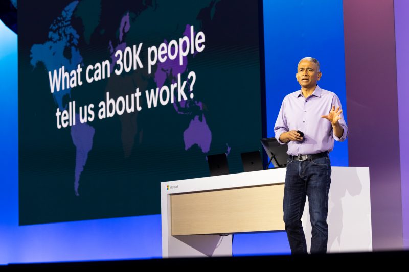 Rajesh Jha, executive vice president, Experiences + Devices Group, Microsoft, at Microsoft Build 2023.  (Photo by Dan DeLong) 