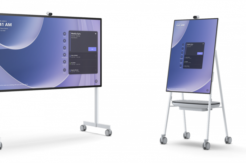 Image render of Surface Hub 3 in 50-inch and 85-inch screen sizes