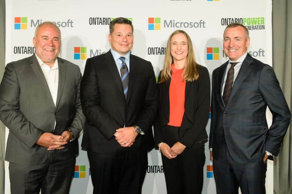 OPG and Microsoft announce strategic partnership to power a Net-Zero future for Ontario 