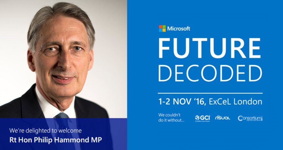 Philip Hammond, Microsoft, chancellor, Future Decoded