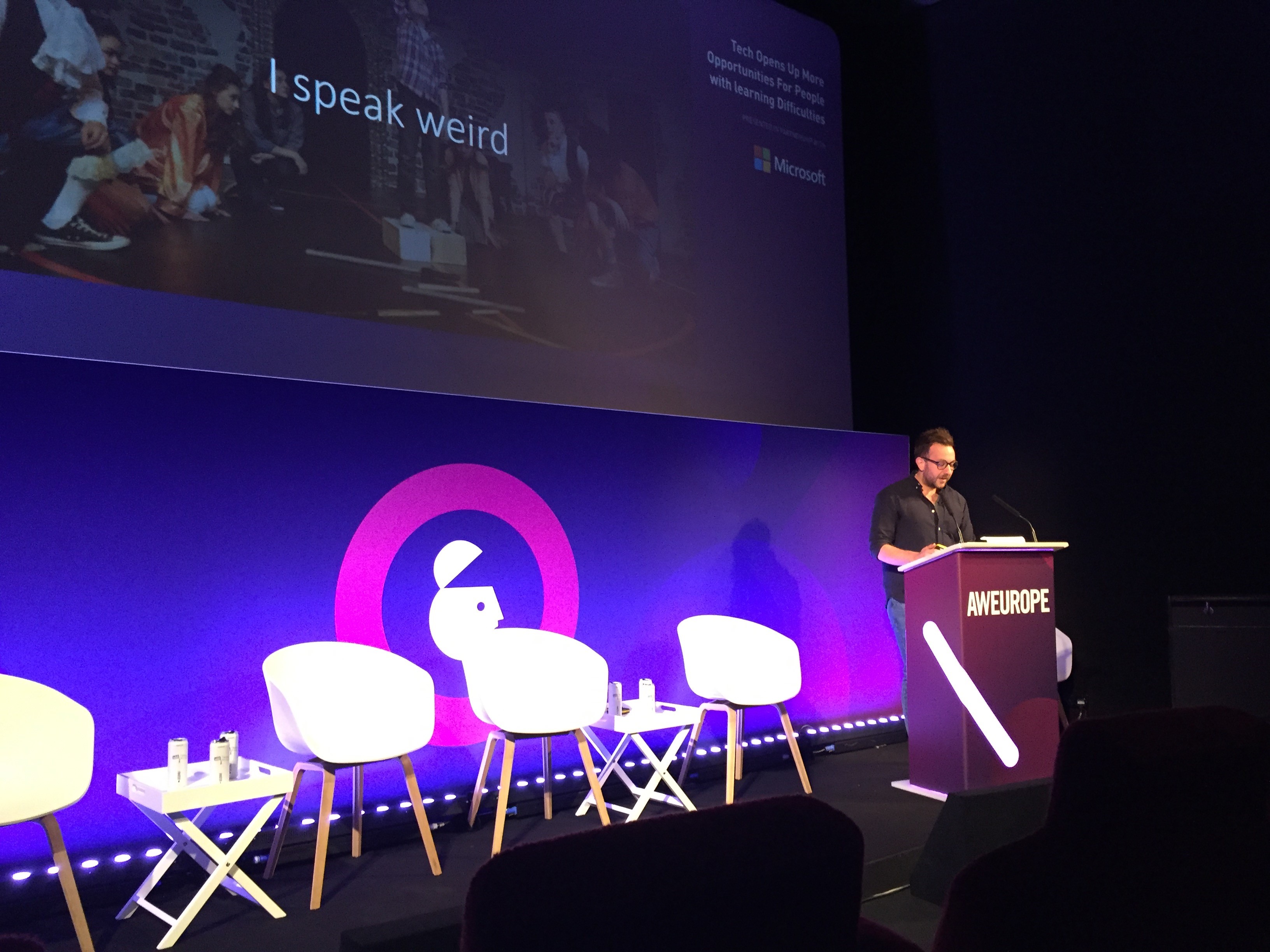 Steven Woodgate speaks at AdWeek in London