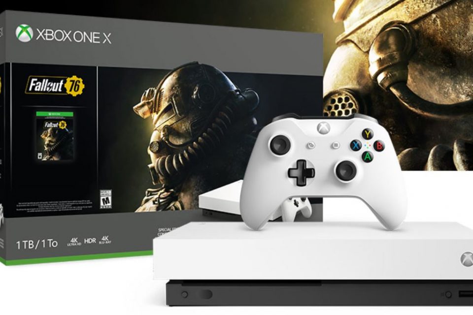 Fallout bundle featuring white Xbox One X and controller