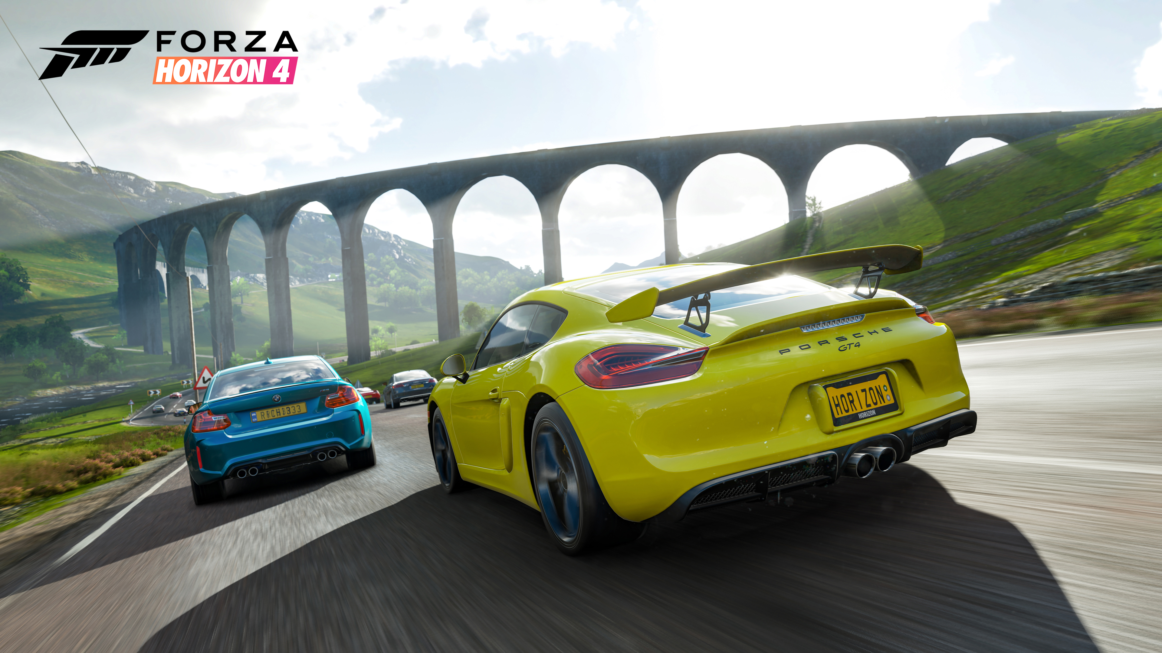 Cars race in Forza Horizon 4