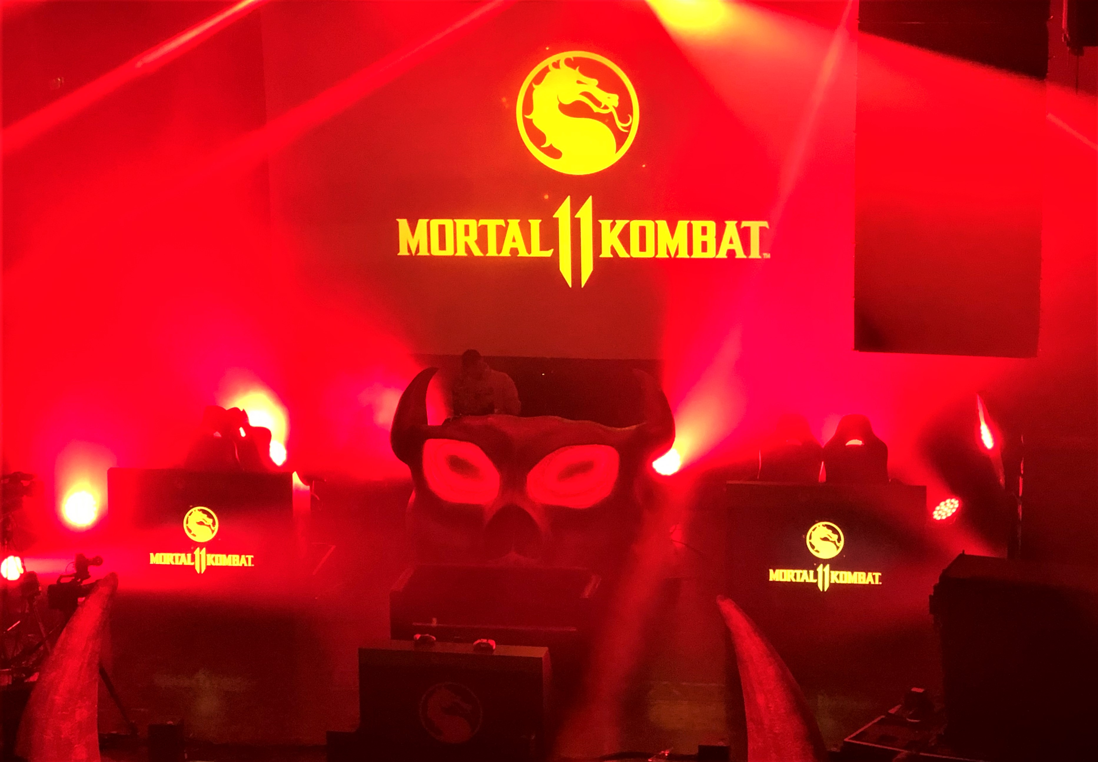 The main stage at the Mortal Kombat 11 launch event in London