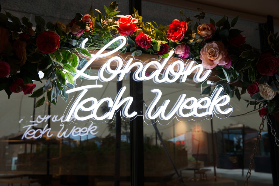 London Tech Week sign