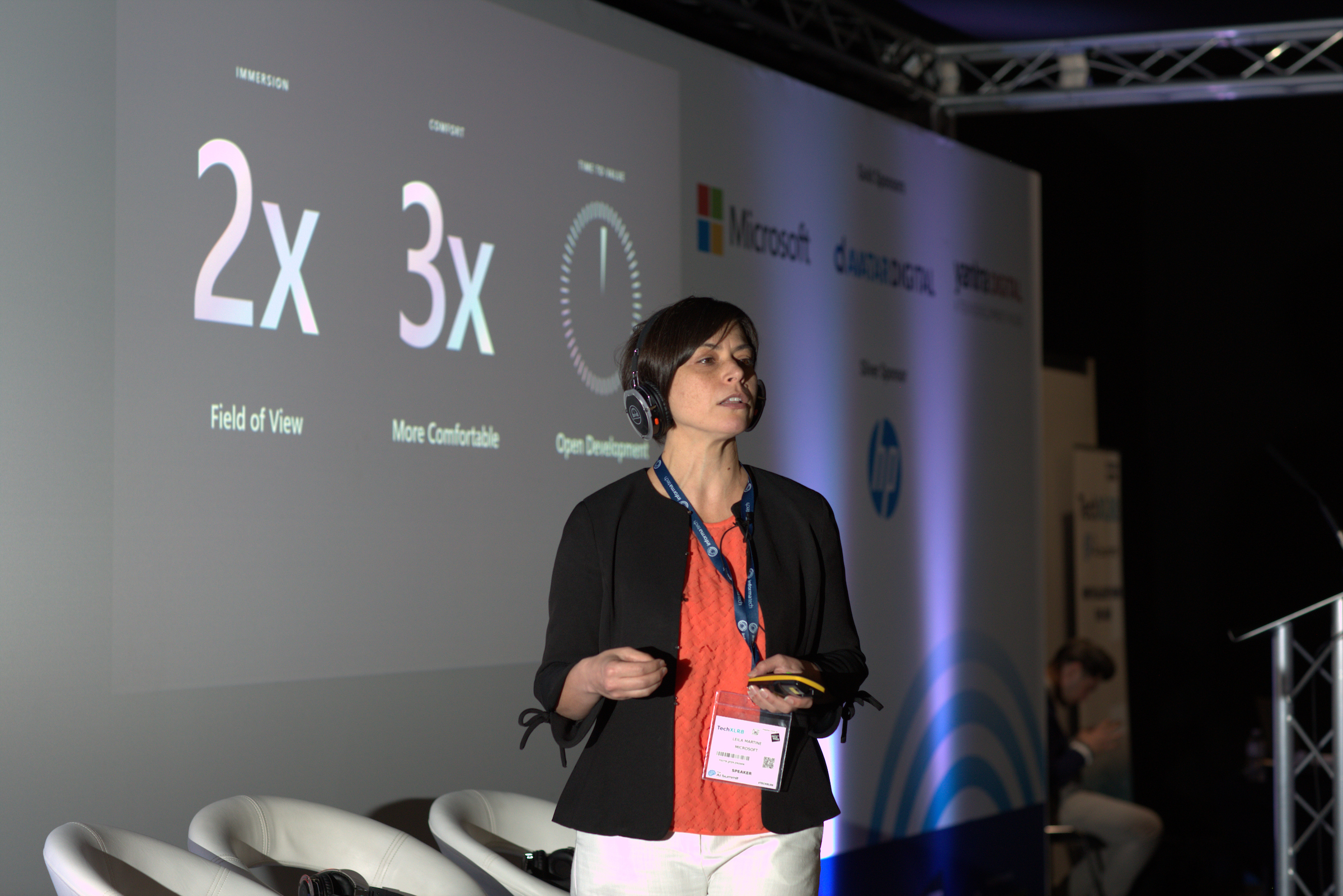 Leila Martine speaks about HoloLens 2 during London Tech Week
