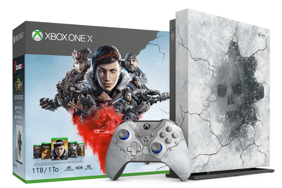 Gears 5 bundle, featuring limited edition Xbox One X and controller