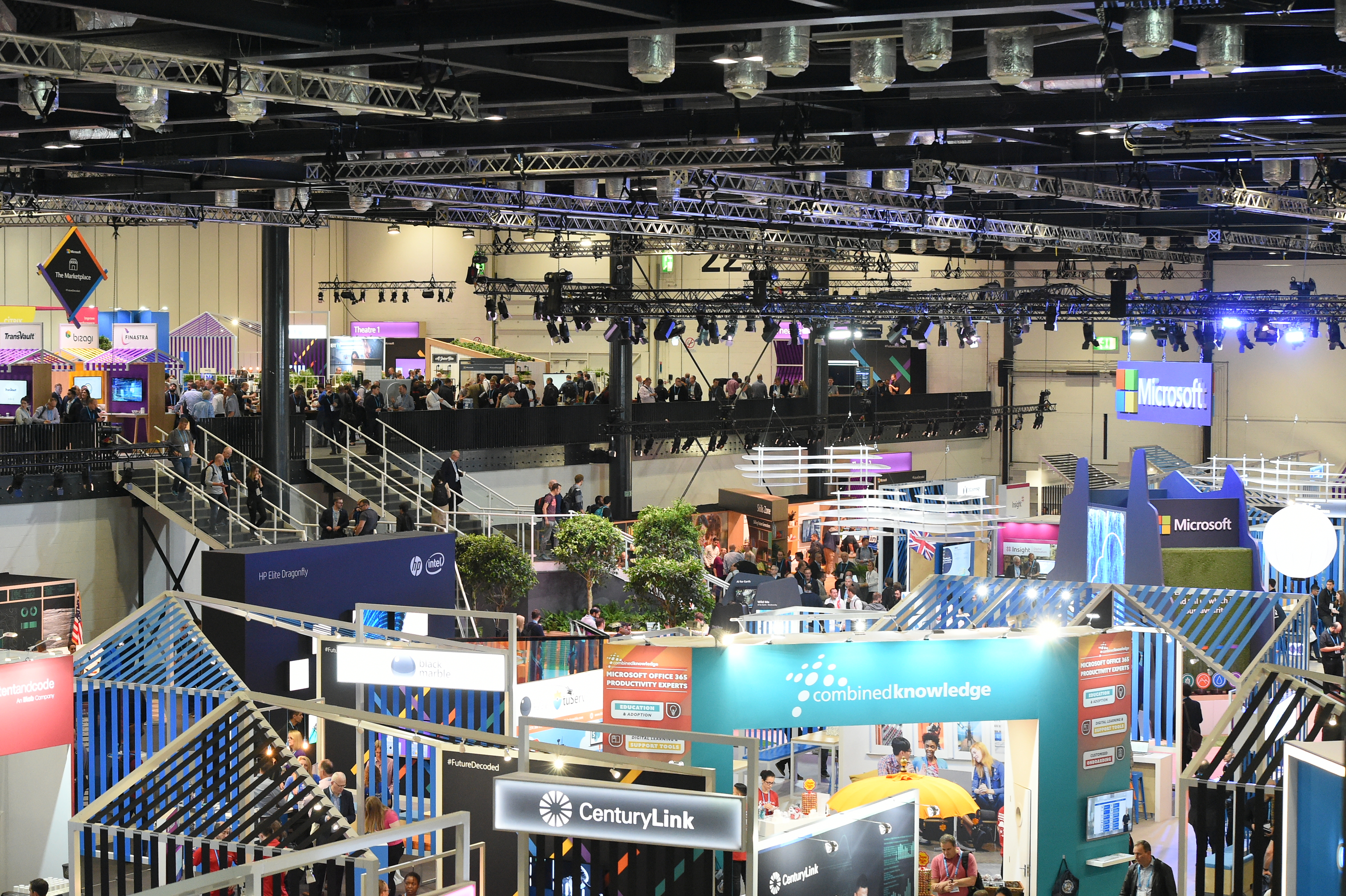 The expo floor at Future Decoded