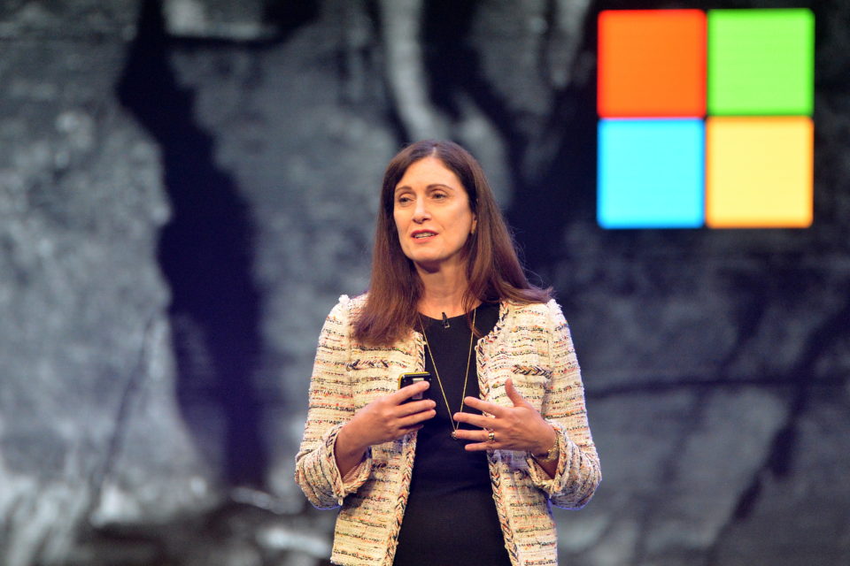Cindy Rose, Microsoft UK CEO, on stage at Future Decoded