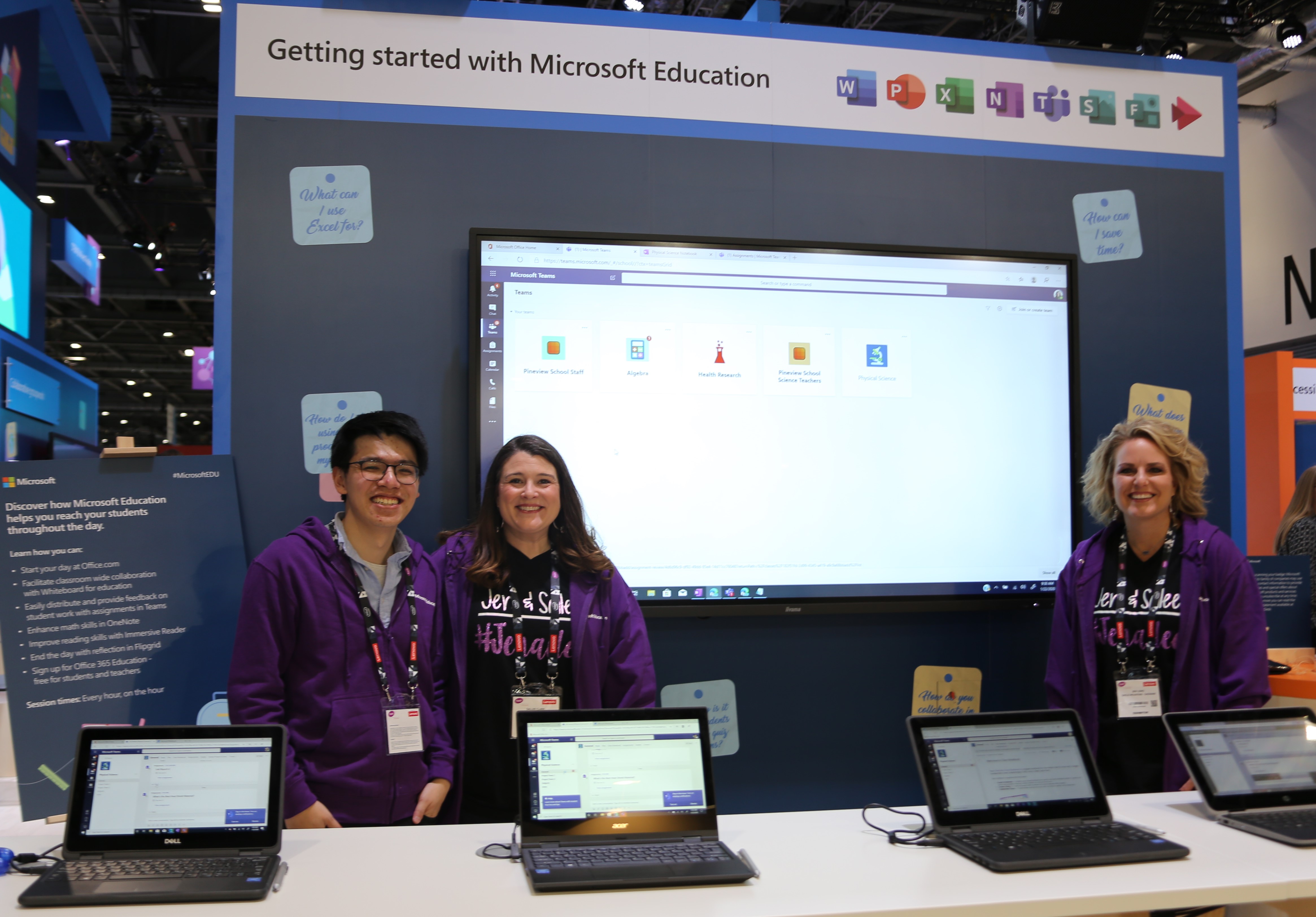 Microsoft staff were on hand to help people get started with some of our top tools
