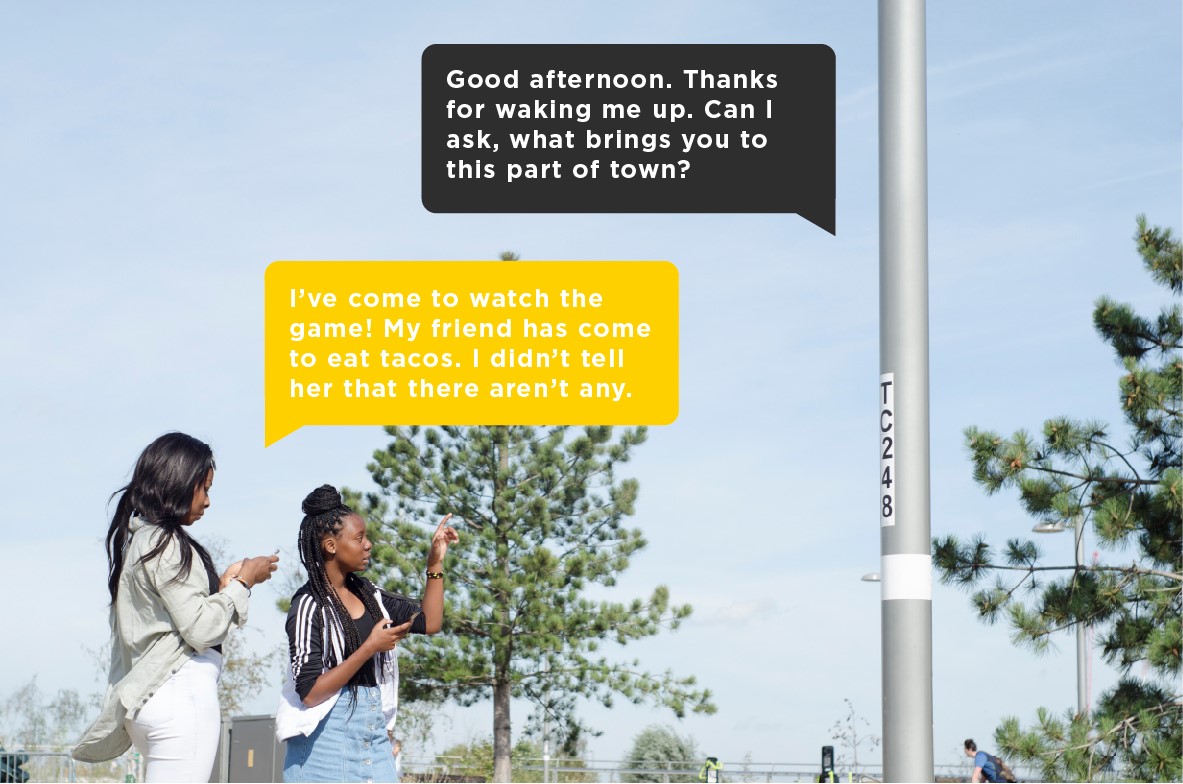 Hello Lamp Post lets people have playful conversations with street objects such as statues, benches and post boxes via text messages or popular conversation apps