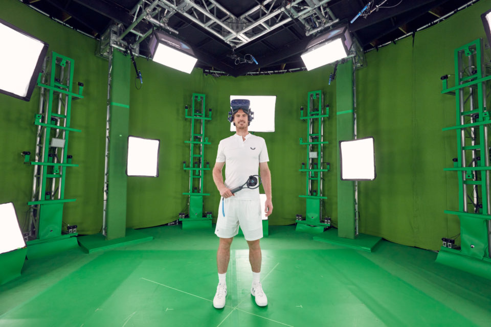 Andy Murray stands in Dimension's studio in London