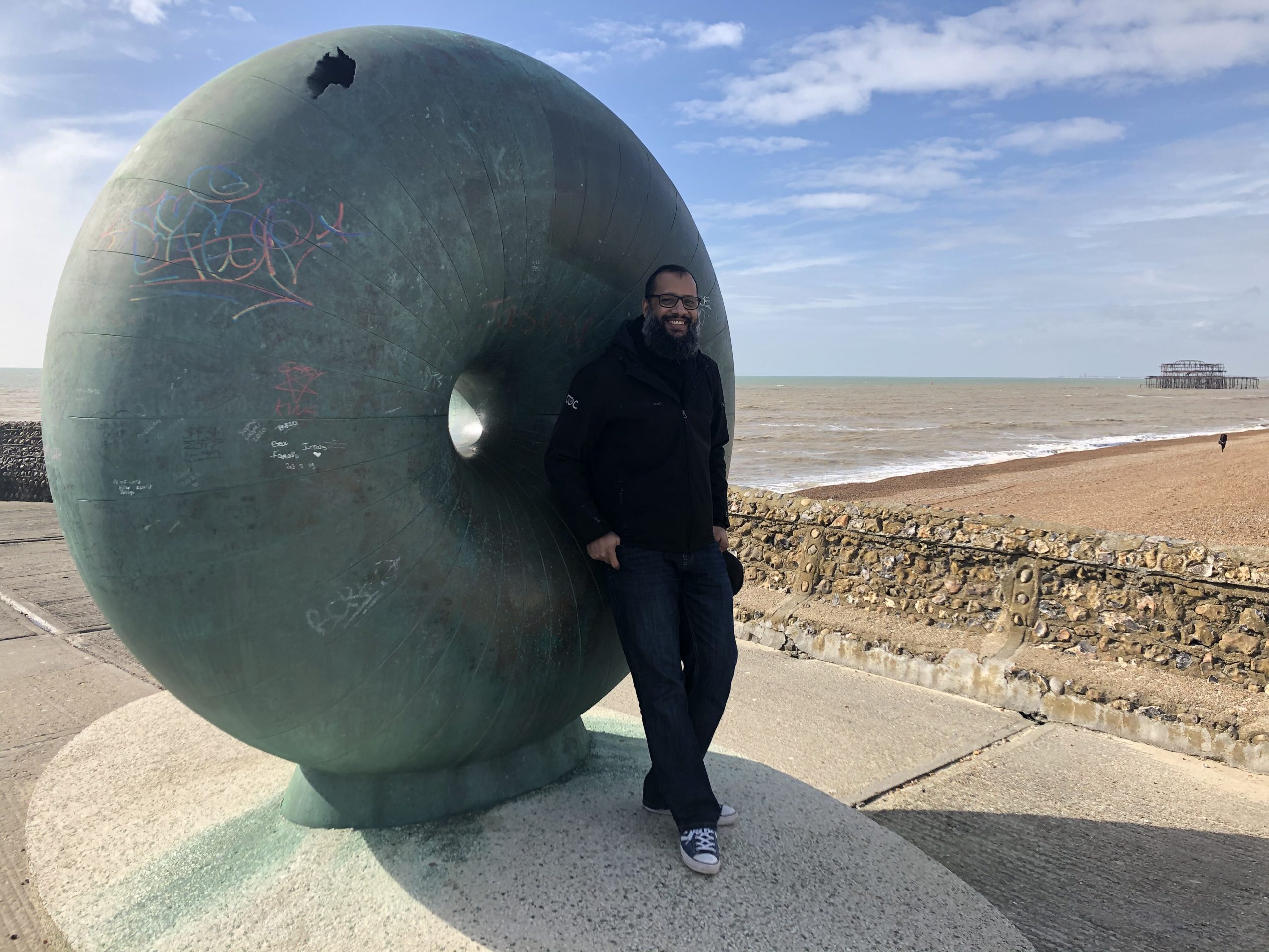 James Stone, a games developer in the ID@Xbox programme, pictured on Brighton beach