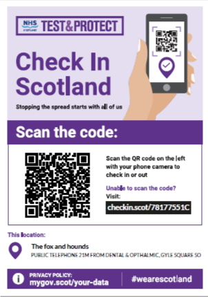 A screenshot of the NHS Scotland app
