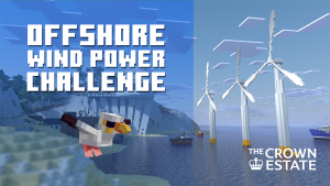 The poster for The Crown Estate's Offshore Wind Power Challenge in Minecraft