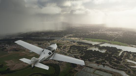 模擬飛行的即時大氣系統，讓玩家也可透過遊戲體驗在暴雨中飛行的緊張感